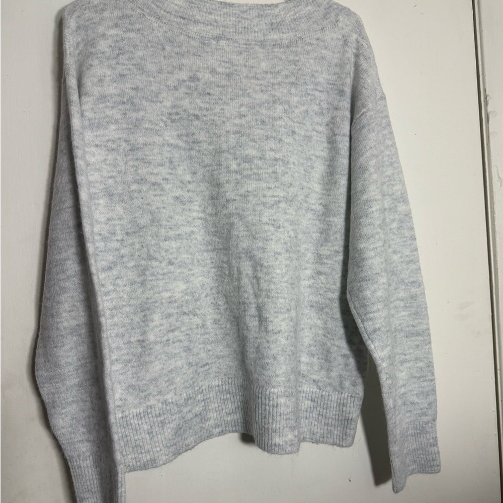 GAP Light Gray Off-the-Shoulder Sweater - Picture 8 of 8